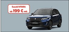 Fahrzeugbild Neuwagen Suzuki Vitara, freigestellt vor blauem Hintergrund (Suzuki)