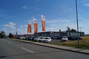Anfahrt von Altmittweida Richtung Gewerbegebiet