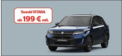 Fahrzeugbild Neuwagen Suzuki Vitara, freigestellt vor blauem Hintergrund (Suzuki)
