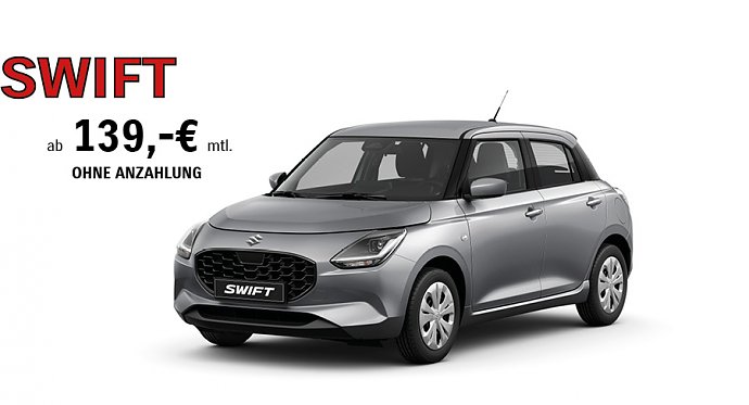 Suzuki Modell Swift mit 139 EURO monatlicher Leasingrate